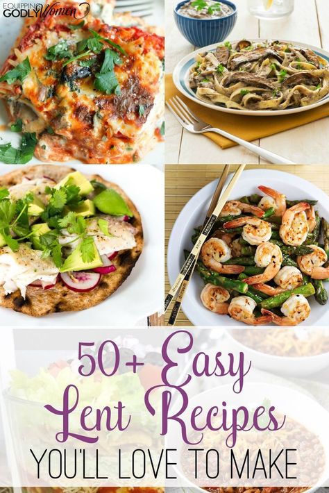 Wow! These look yummy! Definitely making a bunch of these easy Lent recipes this year! Healthy Lent Meals, Lent Recipes Catholic, Lent Dinner Ideas, Lent Meals, Lenten Recipes, Friday Dinner, Lent Recipes, Meatless Dinner, Meatless Meals