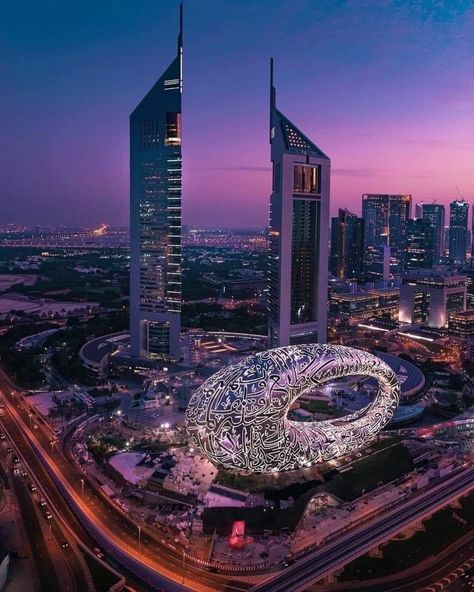 Night Car Photography, New Year Dubai, Museum Of The Future Dubai, Museum Of The Future, Dubai Architecture, Dubai Holidays, Dubai Vacation, Dubai Lifestyle, Dubai Aesthetic