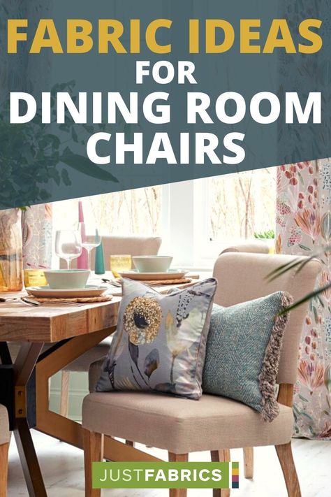 Looking to update your tired looking dining room chairs? Be inspired by our range of upholstery fabrics that are perfect for upholstery for dining room ideas. Our range of fabrics range from tapestries, wools and velvet fabrics that are sure to bring you dining room inspiration. Order free samples today. Best Fabric For Dining Chairs, Upholstery Fabric For Dining Chairs, Dinning Room Chair Upholstery Ideas, Dining Chair Fabric Ideas, Dining Chair Upholstery Ideas Fabric, Dining Room Chair Fabric Ideas, Reupholster Chair Dining Fabric Ideas, Upholstered Dining Chairs Fabric Ideas, Dining Chair Upholstery Ideas