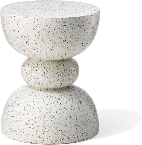 Amazon.com: glitzhome Modern Decorative Garden Stool Heavy Duty Patio Sturdy Faux Terrazzo Garden Stool Side Table Plant Table for Indoor Covered Outdoor, 17.75" H, White : Patio, Lawn & Garden Terrazzo Garden, White Patio, Outdoor Kit, Support Pour Plante, Minimalist Garden, Accent Stool, Outdoor Side Tables, Plant Table, Stylish Tables