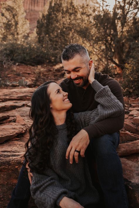 Arizona Couples Photoshoot, Red Rocks Amphitheater Engagement Photos, Arizona Engagement Photos, Sedona Couples Photography, Cathedral Rock Sedona, Sedona Cathedral Rock, Arizona Engagement, Rock Family, Cathedral Rock