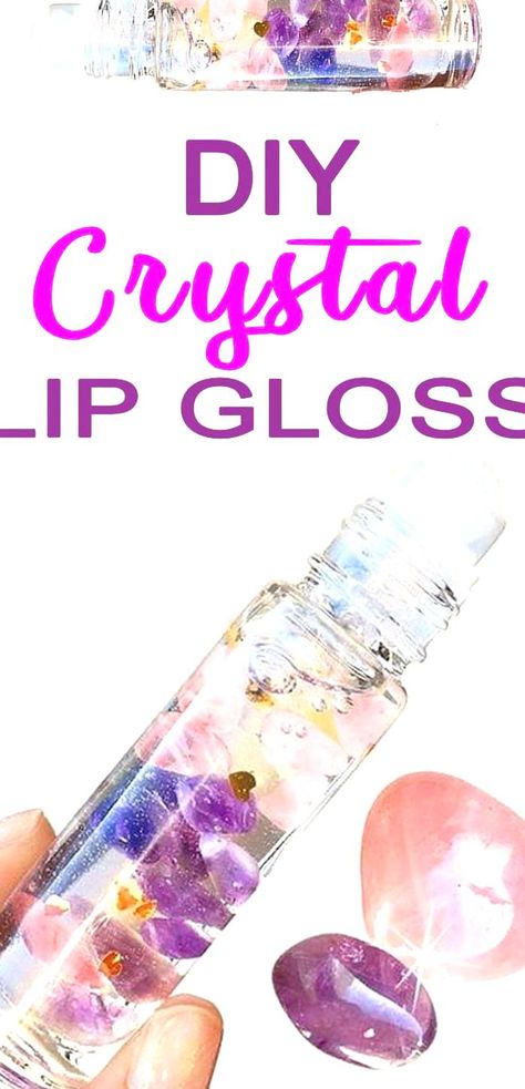 Lip Gloss Tutorial, Diy Girls Bedroom, Crystal Lips, Diy Crafts For Teens, Diy Popsicle, Diy Lip Gloss, Clear Lip Gloss, Diy Projects For Kids, Diy Crystals