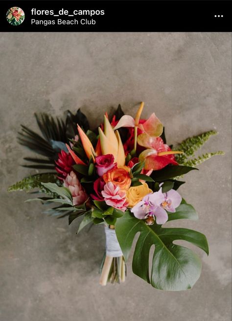 Mayakoba Wedding, Wedding Floral Bouquet, Bora Bora Wedding, Tropical Bridal Bouquet, Tropical Wedding Bouquets, Tropical Flower Arrangements, Magnolia Wedding, Caribbean Wedding, Villa Wedding