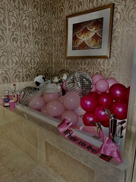 I mean how else are you suppose to leave the room… Bachlorette Room Decorations, Vegas Hotel Room Birthday Decorations, Bachelorette Party Decorations Hotel Room The Bride, Bach Party Hotel Decor, Bachelorette Party Ideas Hotel Room, Bachelorette Hotel Decorations, Vegas Bachelorette Room Decor, Bachelorette Decorations Hotel, Bachelorette Hotel Decor