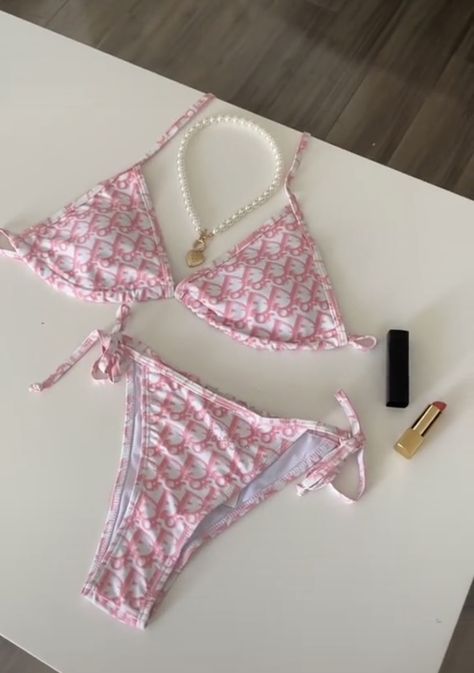 Designer Brand Clothes, Dior Swimsuit, Cruise Fits, Stile Hijab, Cute Bathing Suits, Pink Girly Things, Looks Street Style, Cute Swimsuits, Everything Pink