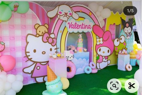 Hello Kitty And Friends Birthday Party, Sanrio Party Ideas, Hello Kitty And Friends Party, Sanrio Bday, Sanrio Birthday Party, Kitty Birthday Theme, Friends Party Ideas, Sanrio Birthday, Hello Kitty Birthday Theme