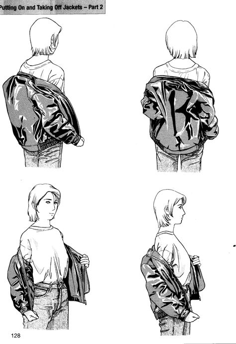 Taking Off Jacket Reference, Jacket Drawing, How To Draw Manga, Draw Manga, Character Poses, The Society, Drawing Clothes, The Study, Character Design References