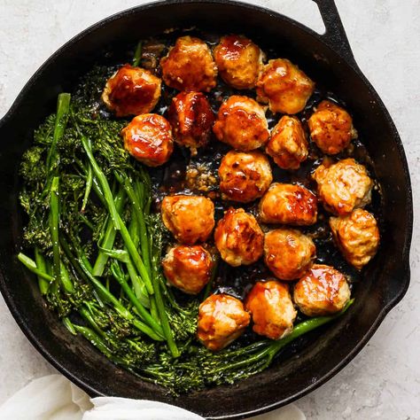 Chicken Teriyaki Meatballs - a simple and delicious weeknight dinner option the whole family will love! Packed with flavor! Dinner Ideas List, At Home Dinner Date, Chicken Teriyaki Meatballs, Home Dinner Date, Recipes For Meatballs, Easy Teriyaki Sauce, Teriyaki Chicken Bowl Recipe, List Of Dinner Ideas, Teriyaki Chicken Meatballs