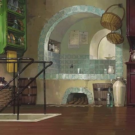 Howl's Moving Castle Scenes, Howl's Moving Castle Aesthetic, Castle Kitchens, 하울의 움직이는 성, Castle Rooms, Ghibli Anime, Studio Ghibli Background, Castle Decor, Castle Aesthetic