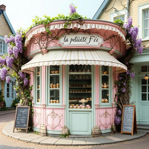 A charming pastry shop adorned with blooming wisteria, offering delightful treats and a whimsical ambiance. #PastryShop #WhimsicalDecor #FlowerShop #CaféVibes #CharmingArchitecture #SweetTreats #EuropeanStyle #BakeryLove Pastry Shop, Whimsical Decor, Wisteria, Flower Shop, European Fashion, Sweet Treats, Pastry, In This Moment