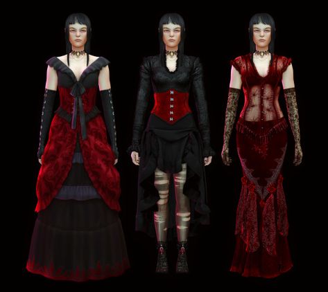 Sims 4 Vampire Outfit, Vampire Maxis Match Cc, Ts4cc Vampire, Sims 4 Cc Vampire Dress, The Sims 4 Cc Goth Dress, Sims 4 Goth Wedding Cc, Sims 4 Gothic Hair Cc, Sims 4 Gothic Dress Cc, Vampire Clothes Cc Sims 4