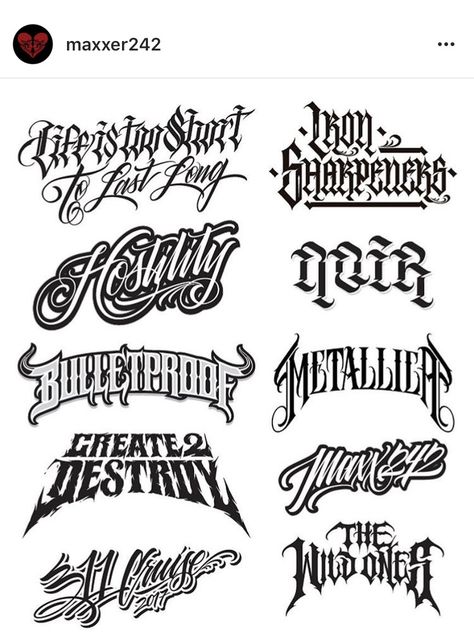 Savage Tattoo Lettering, Tattoo Typography, Rockstar Tattoo, Tattoo Name Fonts, Numbers Tattoo, Fonts For Tattoos, Tattoo Font For Men, Typo Logo Design, Typography Drawing