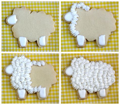 How to Make Cute Easter Bunny and Lamb Cookies | Sweetopia Lamb Cookies, Cookies Design, Pot Cookies, Icing Ideas, Easter Sugar Cookies, Decorated Cookies Tutorial, Easter Lamb, Cupcakes Decorados, Spring Cookies