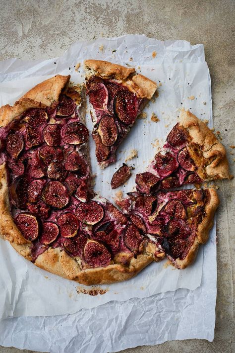 Fig, thyme & goat's cheese galette Vegetable Galette, Anna Jones Recipes, Cheese Galette, Vegetarian Dinner Party, Salsa Verde Recipe, Anna Jones, Galette Recipe, Fig Leaf, Fig Recipes