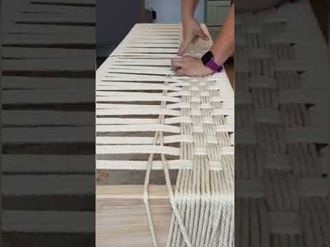 (33) DIY Woven Bench - YouTube Rope Chair Diy, Diy Woven Bench, Woven Bench, Chair Diy, Rope Chair, Woven Chair, Diy Bench, Home Diy, Bench