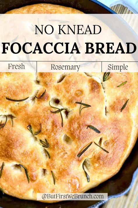 Focaccia bread with garlic and rosemary and no kneading? This simple no knead yeast bread is a delicious bread with a crispy crust, is soft and fluffy, and has a lovely rosemary and garlic flavor. For more great bread baking recipes be sure to follow along. Rustic No Knead Rosemary Garlic Bread, Garlic Focaccia Bread, Rosemary Foccacia, Bread With Garlic, Bread Baking Recipes, Rosemary Garlic Bread, Garlic Focaccia, Peasant Bread, Foccacia Bread