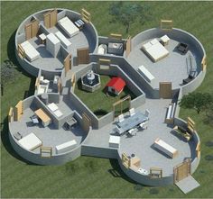 Alternative Home Building, Circular House Plans, Circular House, Bunker House, Cob House Plans, Round House Plans, Yurt Home, Dome Homes, Earth Bag Homes