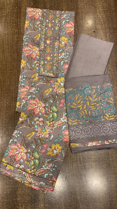 Dress Materials Designs Latest, Dress Materials Indian Cotton, Dress Materials Indian, Pure Cotton Dress Materials, Pure Cotton Dress, 22 Carat Gold Jewellery, Kalamkari Designs, Cotton Dress Material, Kurti Designs Party Wear