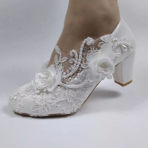 Bride High Heels, Flower Wedding Shoes, Bridesmaid Dress Shoes, Wedding Shoes Bridesmaid, Pearl Wedding Shoes, Shoes For Woman, Large Size Womens Shoes, Shoes Bride, Wedding Shoes Bride