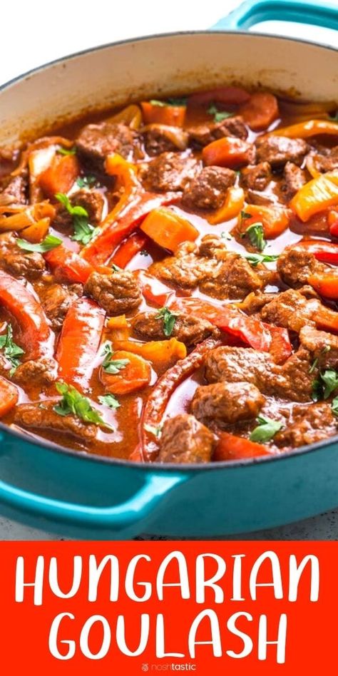 Hungarian Pepper Soup, Best Hungarian Goulash Recipes, Czech Beef Goulash Recipes, German Golashes Recipes, Easy Hungarian Goulash, Gluten Free Goulash Recipes, Gluten Free Goulash, Halushka Recipe, Hungarian Peppers Recipes