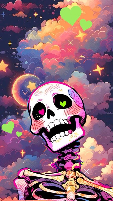 Skull Artwork, Skull Wallpaper, Lisa Frank, Día De Muertos, Halloween Wallpaper, Skull Art, Wallpaper Iphone Cute, Mosaic Crafts, Wallpaper Ideas