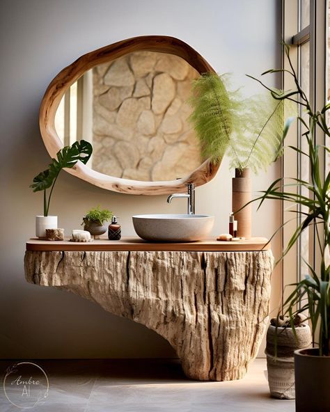 Wood Furniture Design, Wood Bedroom Furniture, Organic Wood, Rustic Farmhouse Style, Home Decor Trends, Decoration Design, Bathroom Inspiration, 인테리어 디자인, Bathroom Interior Design