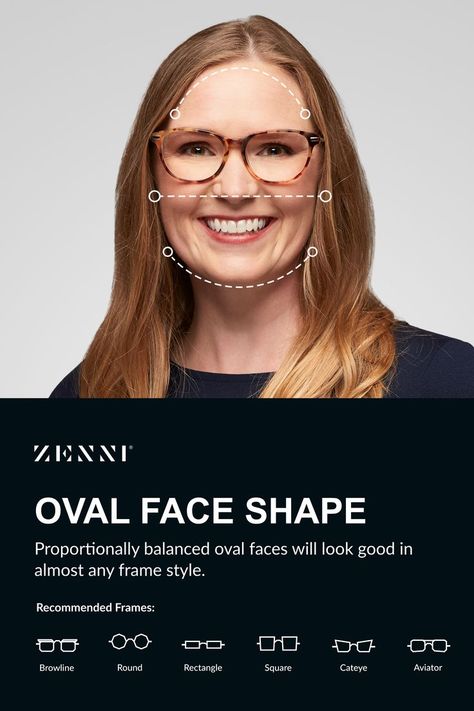 oval face shape eyeglasses Oval Face Celebrities, Shape Theory, Spectacles Women, Glasses For Oval Faces, Oval Face Shape, Face Profile, Oval Face Hairstyles, Big Forehead, Zenni Optical