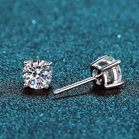 Diamond Earrings For Women, Solitaire Studs, Moissanite Earrings, Gemstone Stud Earrings, Diamond Earring, Fine Jewelry Gift, Moissanite Diamonds, Ear Studs, Diamond Earrings Studs