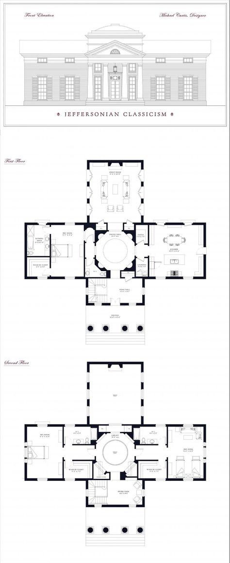 Modern Georgian House, Sims4 House, English Architecture, Southern Living House Plans, Classic House Exterior, Mansion Floor Plan, Georgian Architecture, Vintage House Plans, Architectural Floor Plans