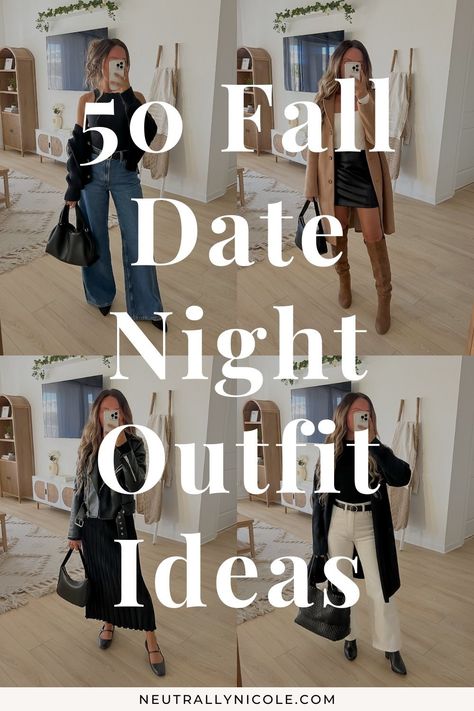 Chic Fall Date Night Outfits to Recreate Casual Fall Date Night Outfit, Fall Dinner Date Outfit, First Date Outfit Fall, Date Night Outfits For Women, Night Outfits For Women, Fall Date Night Outfits, Outfits To Recreate, Date Outfit Fall, Casual Chic Fall