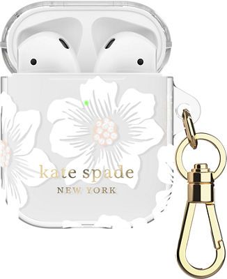 Sleek, high-fashion case with luxe hardware  kate spade new york signature prints and patterns  Protects against drops, dings and accidental damage Air Pod, Sony Headphones, Airpods 2, Air Pods, Airpods Case, Airpod Case, Cute Cases, Signature Print, Wireless Earbuds