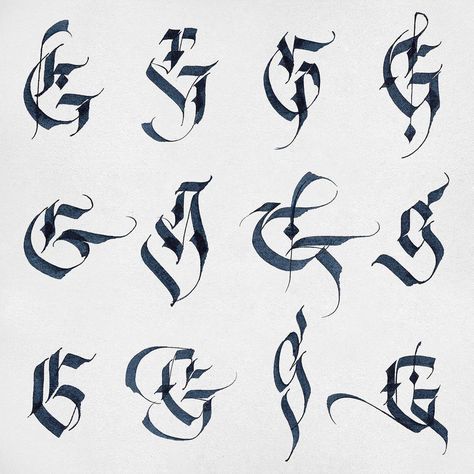 “Still playing with letter forms. G is for Gia ;) #Calligraphy #letters #g #sketch #parallelpen” G Calligraphy, Tattoo Fonts Alphabet, Gothic Lettering, G Tattoo, Chicano Lettering, Tattoo Lettering Styles, Graffiti Lettering Fonts, Calligraphy Words, Tattoo Lettering Fonts