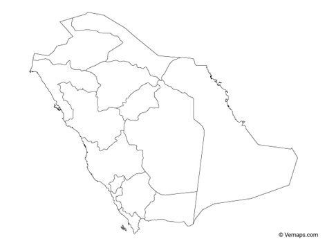 Outline Map of Saudi Arabia with Regions Saudi Arabia Drawing, Saudi National Day Drawing, Outline Map Of India, Saudi Arabia Map, Saudi Arabia Line City, Raising Arrows, Homemade Advent Calendars, Arabic Tattoo Quotes, Map Outline