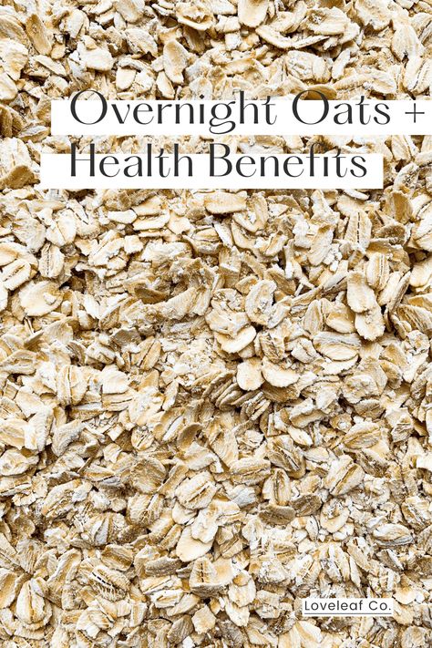 EASY OVERNIGHT OATS + HEALTH BENEFITS |The easiest overnight oats, packed with nutrition. Simply mix together rolled oats, chia seeds, plant-based milk, and optional sweetener in a bowl or jar and allow to set overnight in the fridge. Top with desired toppings and enjoy! Vegan, gluten-free, dairy-free. | LOVELEAF CO. #overnightoats #oatmeal #loveleafco Benefits Of Overnight Oats, Overnight Oats Benefits, Easy Oatmeal Recipes, Milk Benefits, Healthy Oatmeal Recipes, Easy Overnight Oats, Fridge Top, Dairy Free Breakfasts, Gluten Free Oatmeal