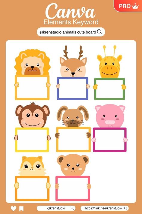 Cute Animals Canva Elements canvaset Fuentes Canva, Canvas Hacks, Classroom Name Tags, Kids Animation, Canva Codes, Birthday Room Decorations, Keyword Elements Canva, Powerpoint Slide Designs, Notebook Drawing