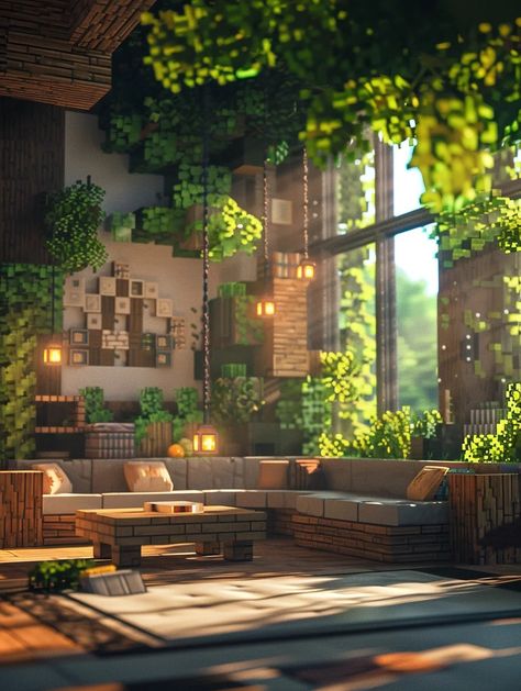 38 Minecraft-Inspired Interior Ideas – TastyInteriors Minecraft Interior Furniture, Minecraft Interior Inspiration, Minecraft Inspiration Interior, Interior Design Minecraft House, Aesthetic Minecraft Interior, Minecraft Building Ideas Furniture, Minecraft Mansion Interior, Minecraft Building Ideas Interior, Minecraft Home Interior Ideas