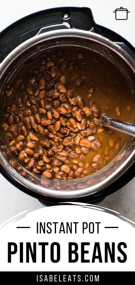 Best Pinto Beans Ever, Instant Pot Pinto Beans, Mexican Pinto Beans, Crockpot Express, Isabel Eats, Pinto Bean Recipes, Easy Food Recipes, Mexican Meals, Fry Recipes