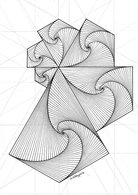 Geometric Shapes Drawing, Fractal Geometry, Triangle Art, Geometric Design Art, Sacred Geometry Art, Geometric Drawing, Optical Illusions Art, Tangle Art, Abstract Drawing