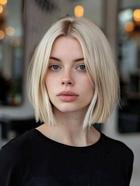 Straight A Line Bob, Short Blonde Hairstyles Straight, Above Shoulder Bob, Collar Bone Haircut, Dark Blonde Bob, Short Bob Straight Hair, Bob Haircut Styles, Dark Blonde Bobs, Inverted Bobs