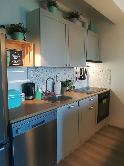 Knoxhult GREY kitchen Ikea #knoxhult #ikea #grey #kitchen Ikea Grey Kitchen, Ikea Home Ideas, Ikea Interior Design, Grey Ikea Kitchen, Painted Kitchen Tables, Ikea Interior, Kitchen Grey, Kitchen Ikea, Grey Kitchen Designs