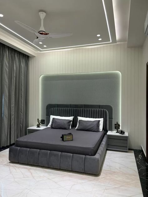 This House Speaks Volumes of Luxurious and Bespoke Design Bedroom Design Luxury, Bad Room Design, Bedroom Pop Design, Double Bed Designs, Master Design, New Ceiling Design, Bedroom Door Design, Modern Bedroom Interior, Bed Design Modern