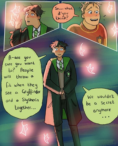 Part 7/10 read other parts at my bord “Heartstopper Harry potter au” Heartstopper Harry Potter, Heartstopper Harry, Nick And Charlie, Gryffindor Slytherin, Nick Nelson, Alice Oseman, Heart Stopper, Alice Book, Gay Books