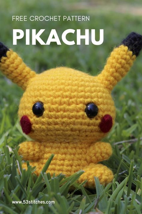 I choose you! This adorable Pikachu is a fan favourite and makes a super cute amigurumi plush doll. The pattern is free, and has photos of all of the steps (plus a video!) so it's suitable for beginners. Small Pikachu Crochet Pattern, Beginner Crochet Pokemon, Crochet Character Free Pattern, Mini Pikachu Amigurumi, Crochet Psyduck Pattern Free, Amigurumi Pikachu Free Pattern, Free Crochet Pikachu Pattern, Crochet Pichu, Amigurumi Free Pattern Pokemon