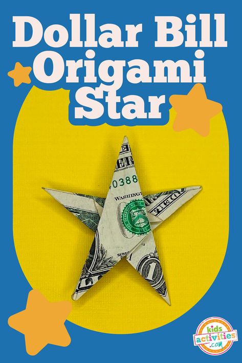 Learn to craft a stunning dollar bill origami star step-by-step. Create beautiful 5-pointed stars with our easy tutorial! Perfect for gifting. Dollar Bill Origami Easy, Dollar Star Origami, Dollar Bill Origami Easy Step By Step, Origami Dollar Bill Easy Step By Step, Origami Dollar Bill Easy, Butterfly Dollar Origami, Easy Origami Star, Folded Star, One Dollar Bill