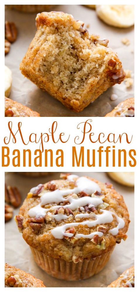 Best Easy Banana Bread, Lentil Muffins, Banana Muffins Vegan, Vegan Banana Muffins, Muffins Blueberry, Pecan Muffins, Baker By Nature, Muffins Vegan, Banana Muffin