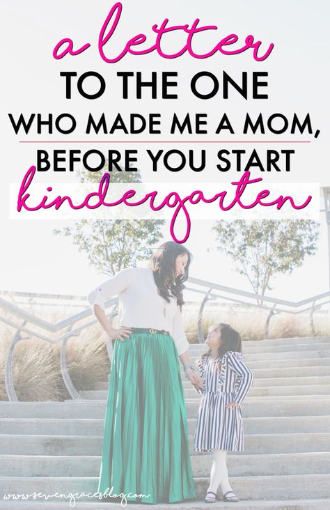 A letter to my child before kindergarten. A sweet letter to a mother's first born before kindergarten. This is a must-read for all mamas who are about to cross this milestone. #kindergarten #motherhood Starting Kindergarten Quotes, Kindergarten Quotes For Parents, Mommy Daughter Quotes, Kindergarten Quotes, One Day Quotes, Graduation Letter, Letter To Daughter, Kindergarten Parent, Prayer For Mothers