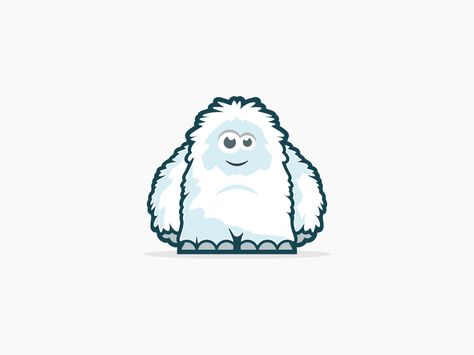 Happy Yeti by Ivana Sivac - Dribbble Bigfoot Drawing, Yeti Bigfoot, Storybook Illustration, Bigfoot Art, Snow Monster, Abominable Snowman, Food Company, Watercolor Feather, Bigfoot Sasquatch