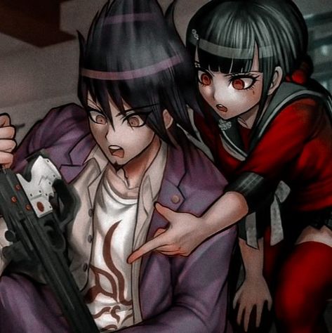 Kaito And Maki Icons, Kaito X Maki Matching Pfps, Maki X Kaito Fanart, Kaito Momota And Maki Harukawa, Danganronpa Kaito X Maki, Kaito Momota X Maki Harukawa, Danganronpa Maki X Kaito, Danganronpa Maki Harukawa, Maki Harukawa Fanart