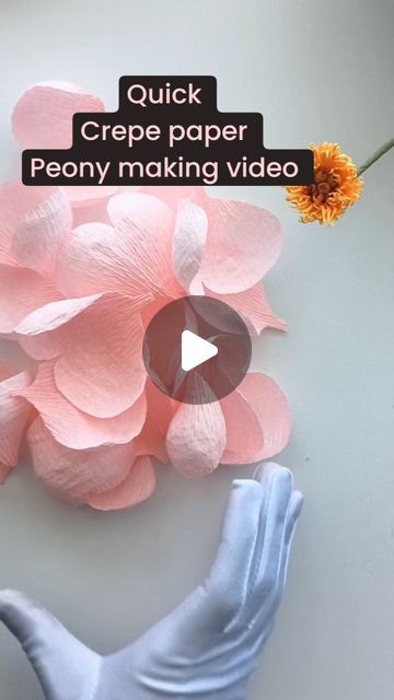 Peony Tissue Paper Flower, Crepe Paper Peony Tutorial, Giant Crepe Paper Flowers Diy Tutorials, Crepe Peonies, Giant Crepe Paper Flowers Diy, Crepe Flowers Diy, Crepe Paper Flowers Diy Easy, Diy Peonies, Paper Peony Diy