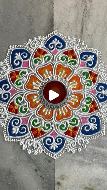 Mandala Rangoli Designs, Mandala Rangoli, Rangoli Ideas, Beautiful Mandala, Rangoli Design, Mehndi Designs For Hands, Rangoli Designs, Mehndi Designs, Festival